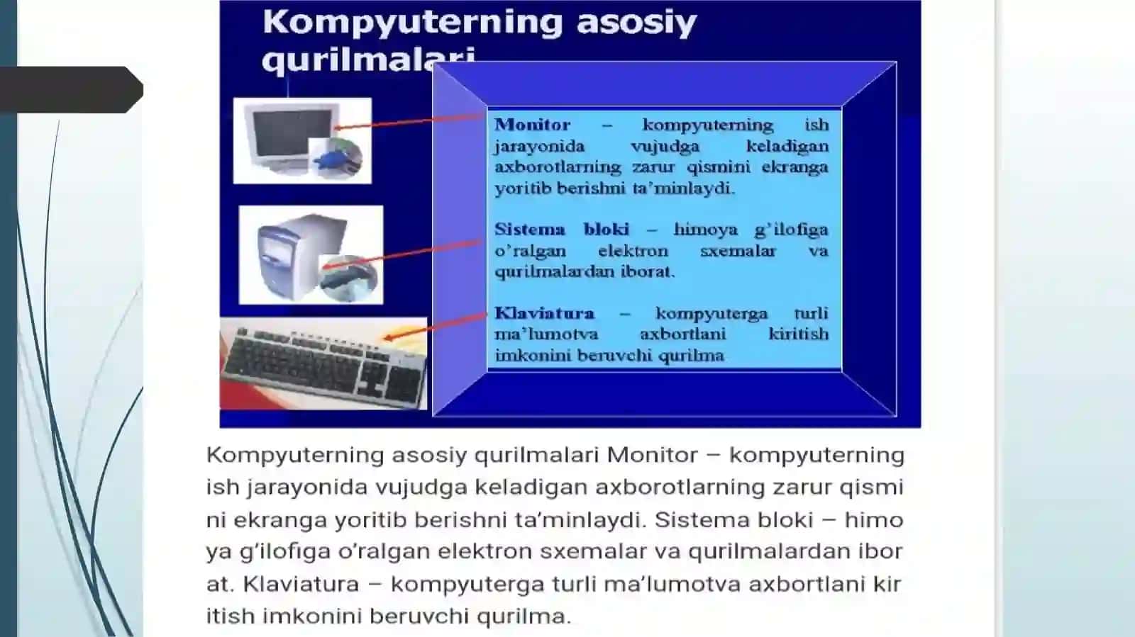 Tibbiy ta’limda va tibbiyotda kompyuterning qo'shimcha qurilmalarining qo’llanishi va tadbiq etilishi 4