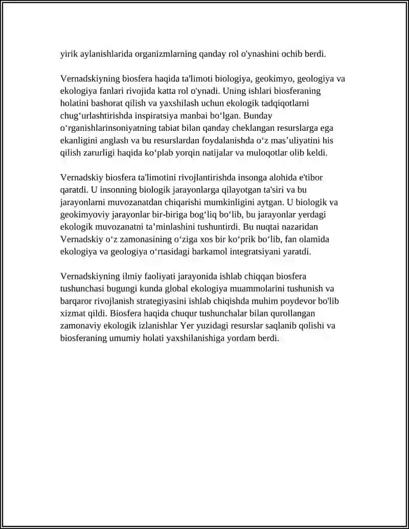 VERNADISKIYNING BIOSFERA HAQIDAGI TA'LIMOTI 4