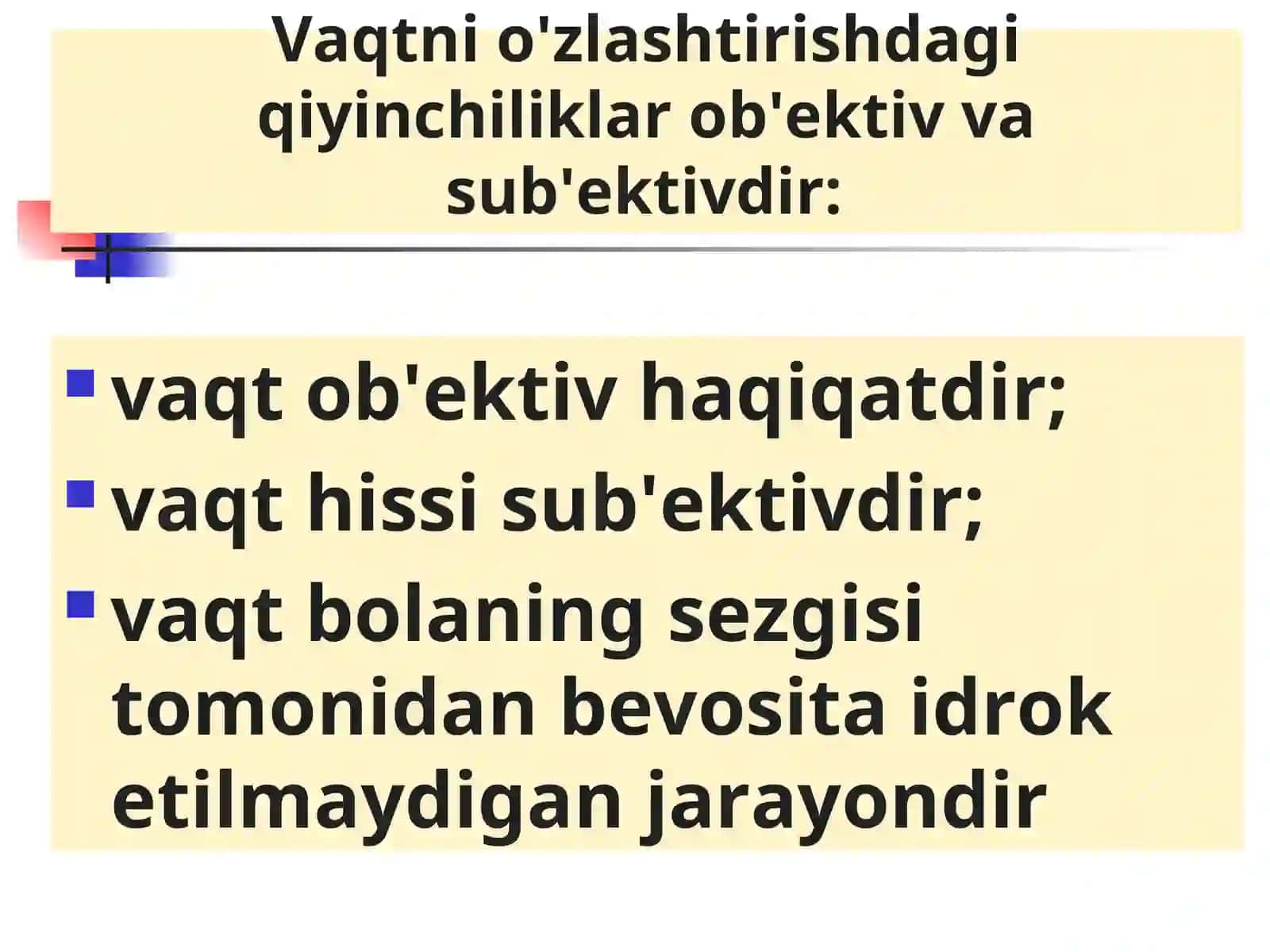 Vaqt tasavvurlarini shakllantirish 4