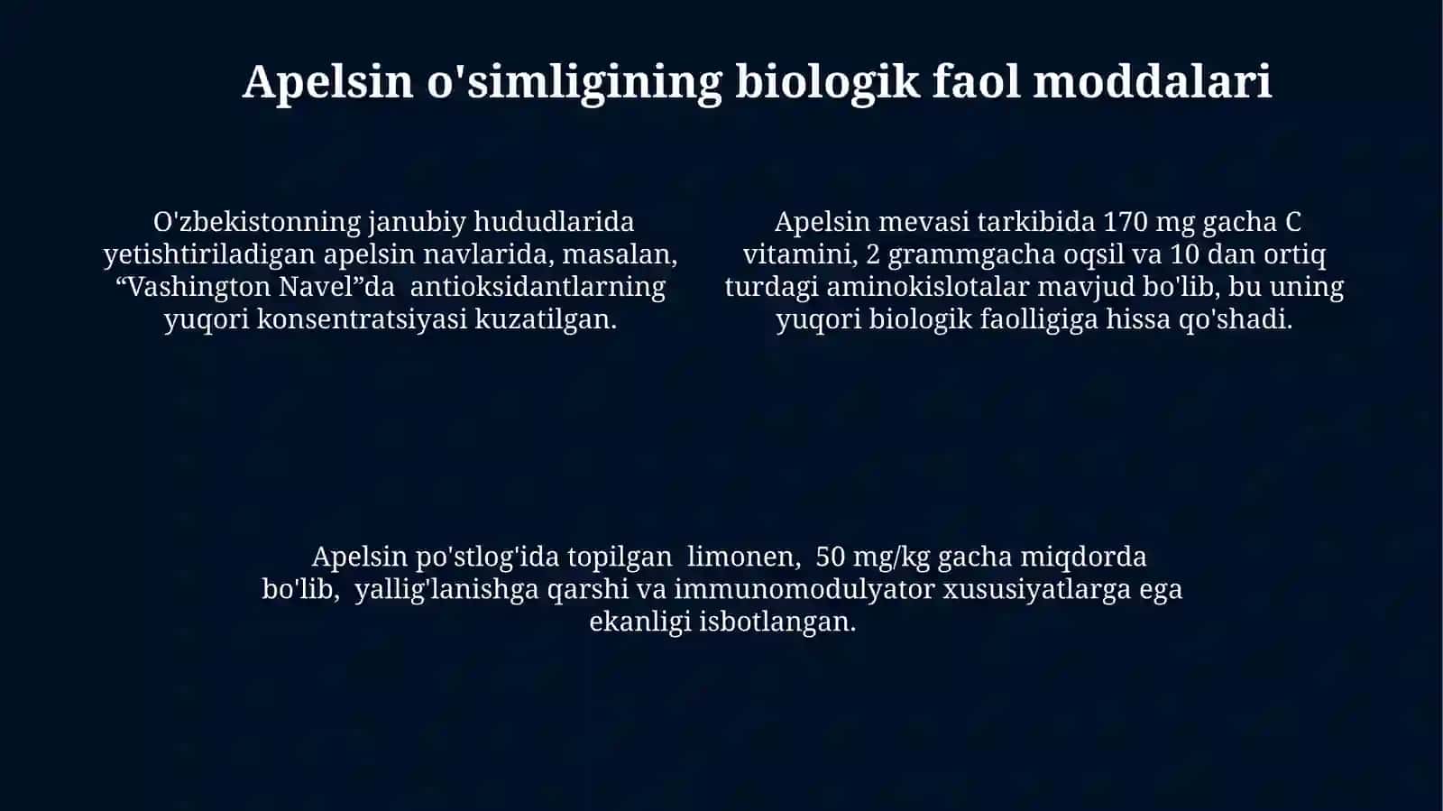 Apelsin o'simligi shifobaxsh xususiyatlari 4