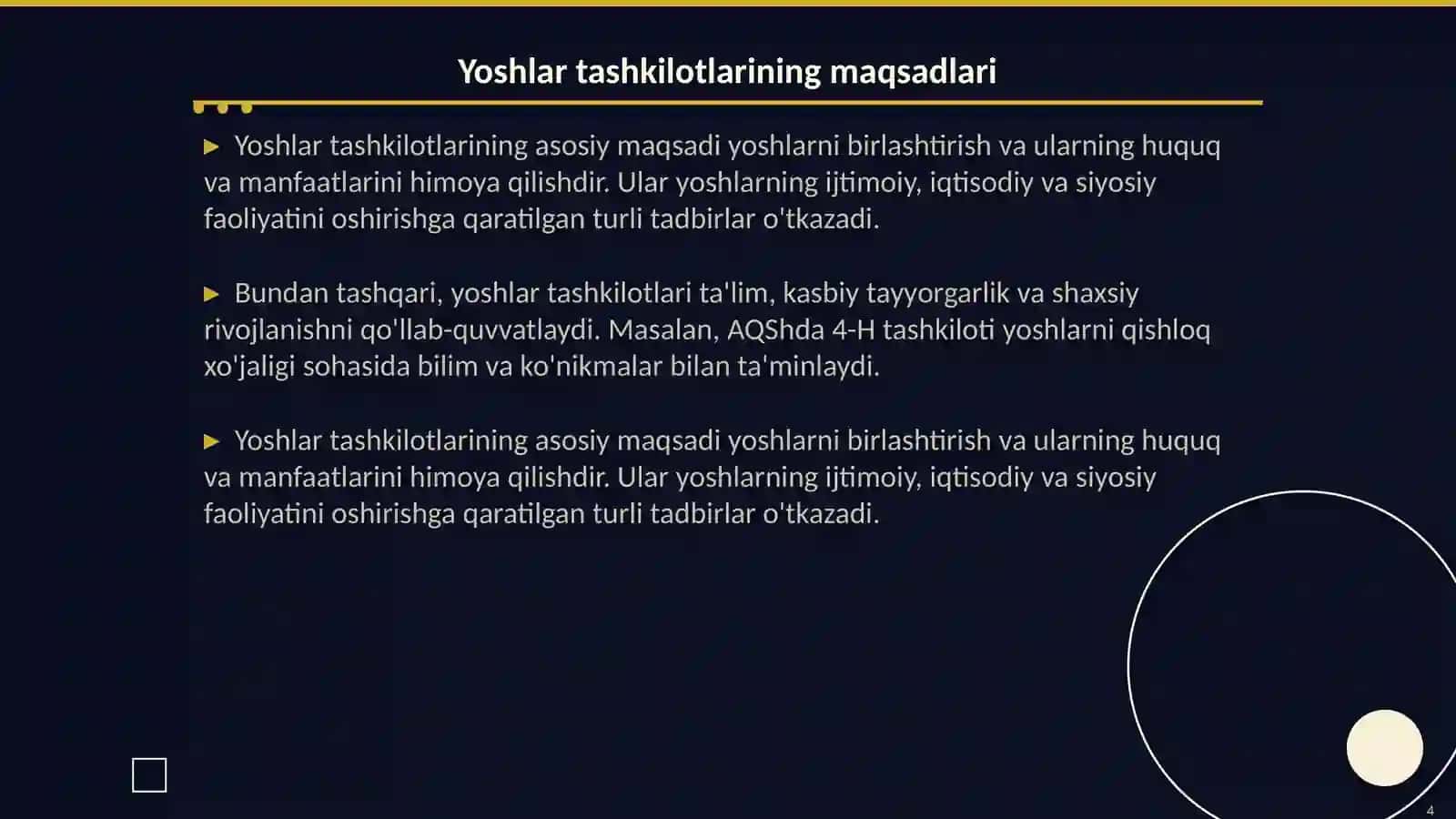 Xorij mamlakatlarda yoshlar tashkilotlari va uni tashkil etish texnalogiyalari 4