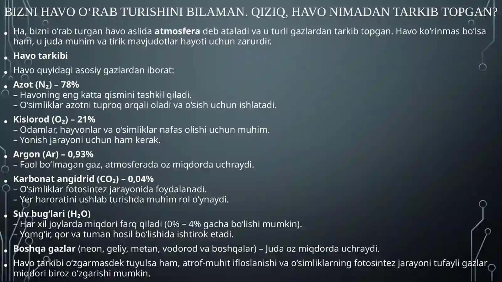 5-sinf. Tabiiyfan. Atmosfera 4