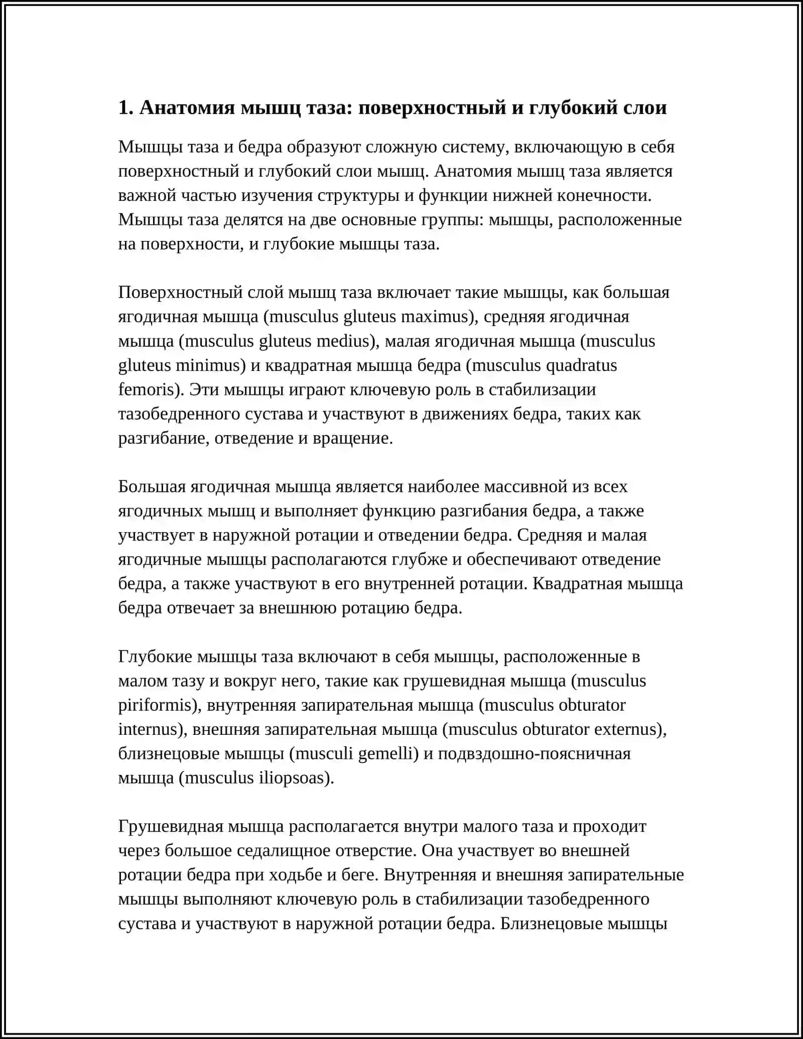 Анатомия мышц таза: поверхностный и глубокий слои 4