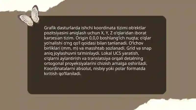 Ortogonal proyektsiyasini chizish 4