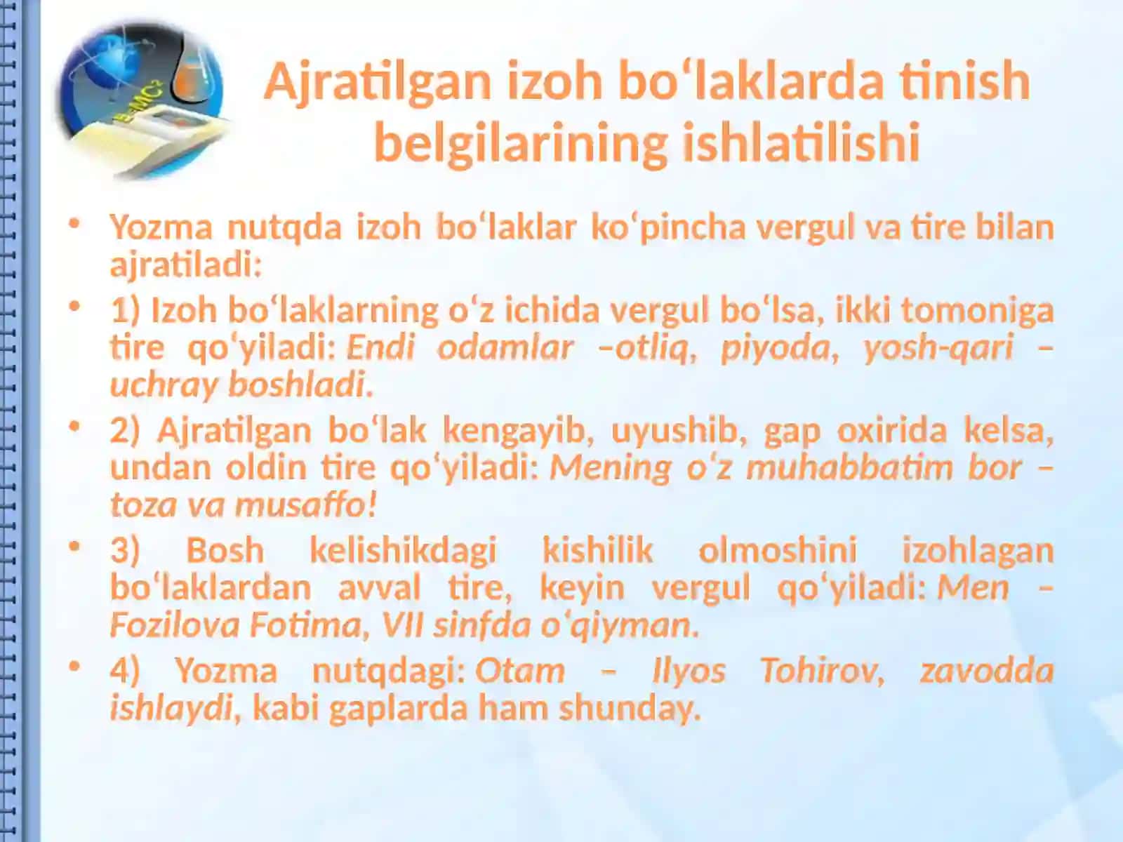 Gapning ajratilgan bo’laklari 4