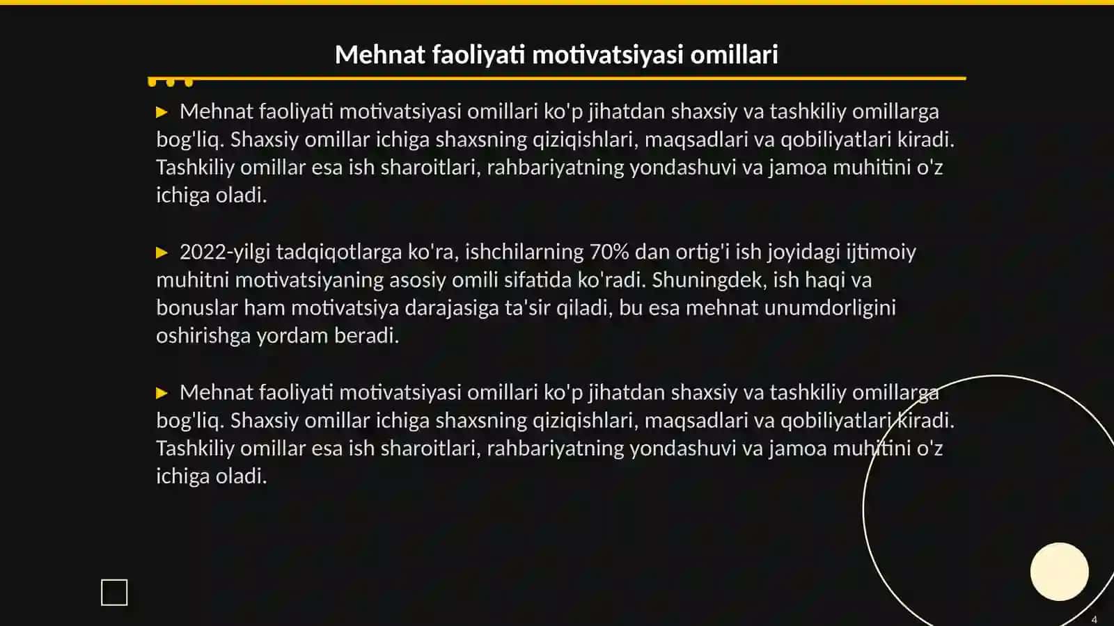 Kasbiy mativ va mehnat faoliyati motivatsiyasi 4