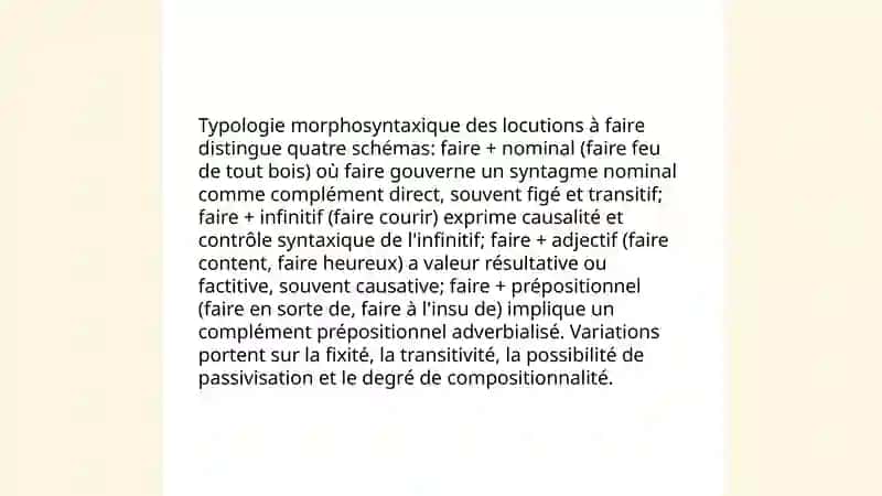 Les particularités et l'analyse sémantique des locutions phraséologiques formées à l'aide du verbe "faire" 4