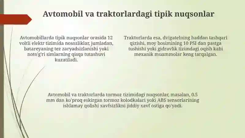 Ishlab Chiqarish Jarayonidagi Nuqsonlar, Aniqlash Usullari va Bartaraf Etish Yo'llari 4
