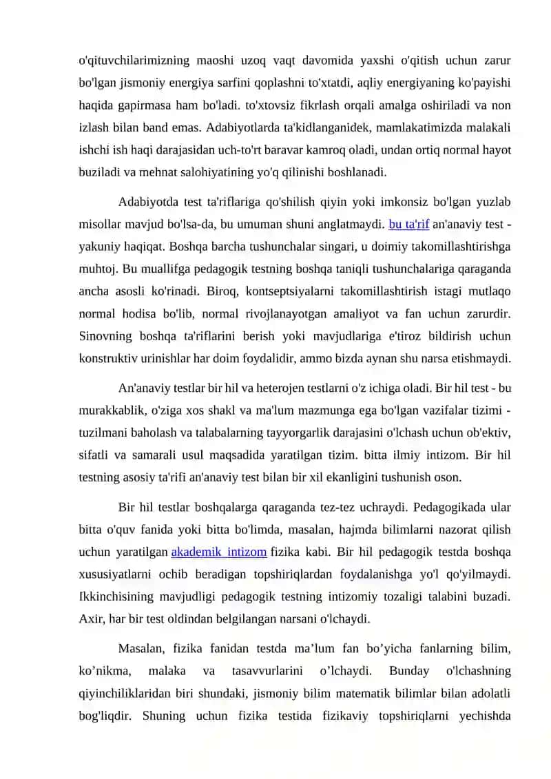 Ketma-ketlikni belgilash topshiriqlari. Test topshiriqlarining qiyosiy tavsifi. 4