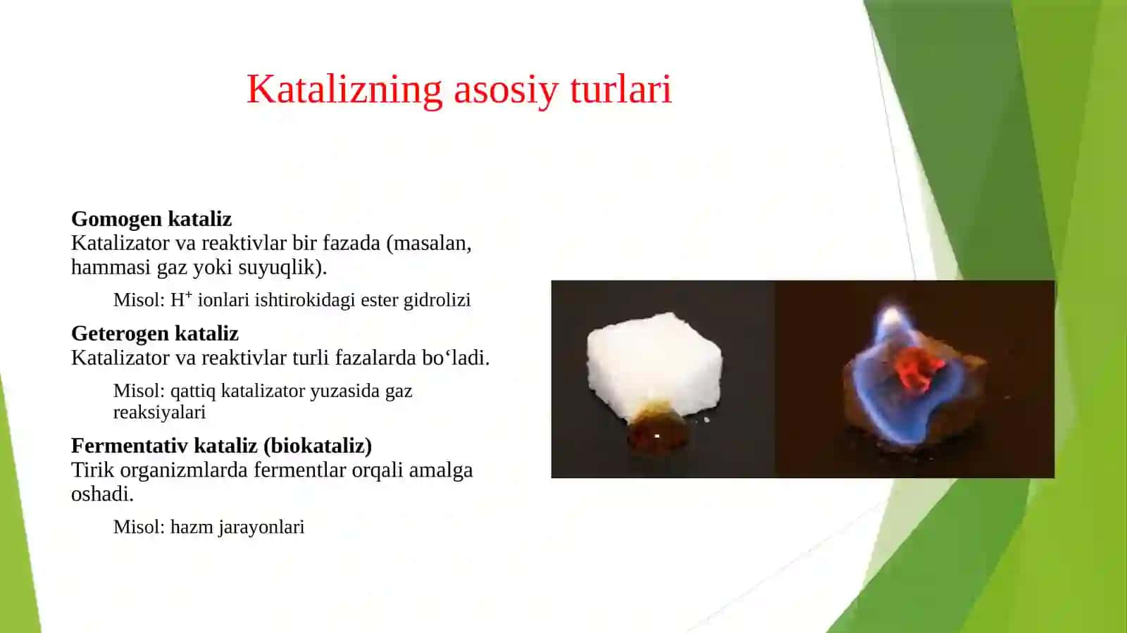 KATALIZ. KATALIZATORLAR TA’SIRINING UMUMIY TAMOYILLARI 4