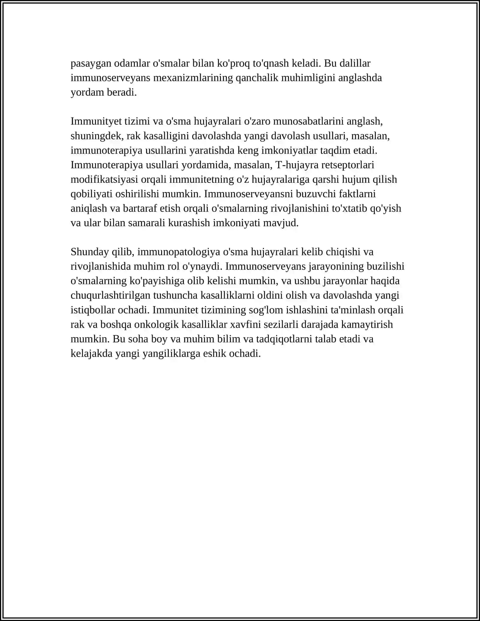 O‘SMA HUJAYRALARINING KELIB CHIQISHIDA IMMUNOPATOLOGIYANING AHAMIYATI 4
