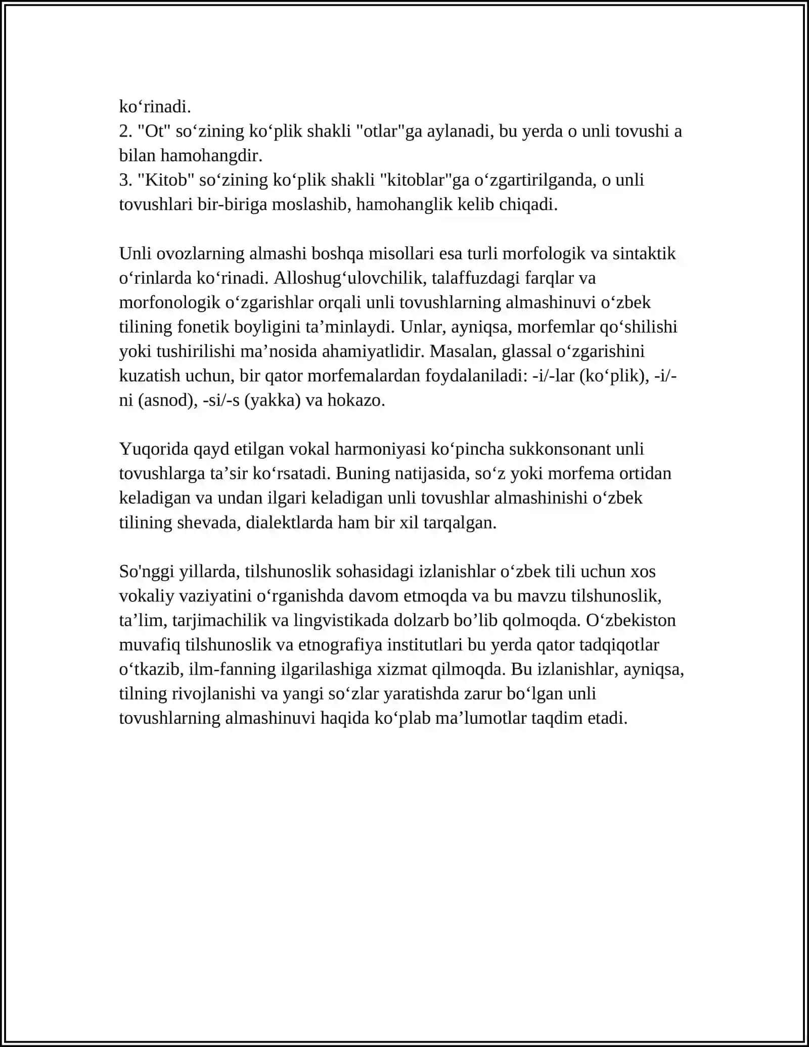 TILSHUNOSLIK FANIDAN INGLIZ TILI VA OʻZBEK TILIDA FONETIK OʻZGARISHLAR 4