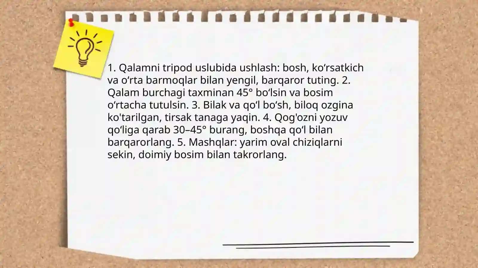 Kichik yarim oval shaklli harflarni yozishga oʻrgatish Ashurova Sevinch 4