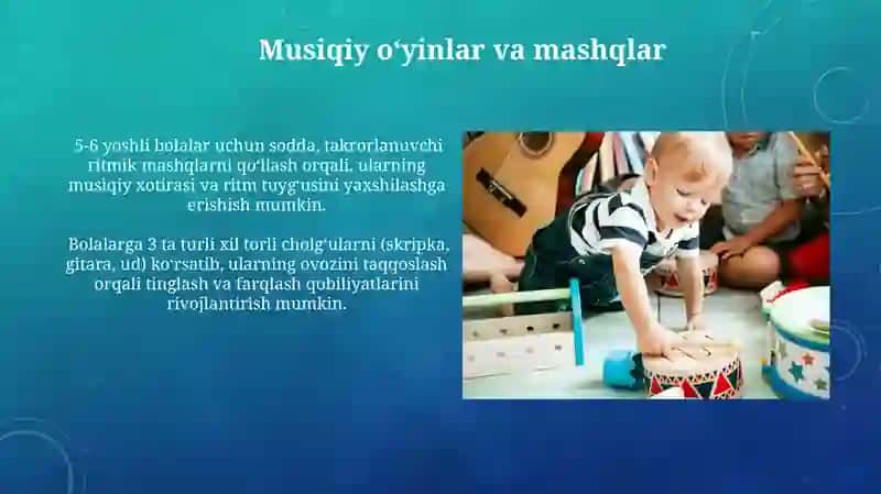 Maktabgacha ta'lim muassasasi tarbiyalanuvchilariga doira cholg'u asbobi bilan tanishtirish 4