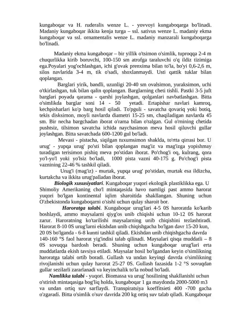 Moyli ekinlar: Kungaboqar o’simligi 4