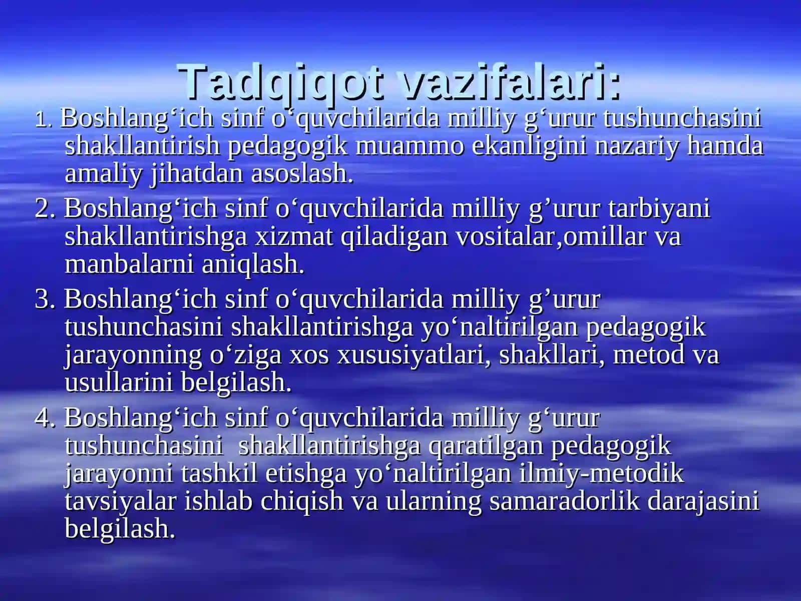 Boshlang‘ich sinf o‘quvchilarida milliy g‘urur tushunchasini  shakllantirish metodikasi 4