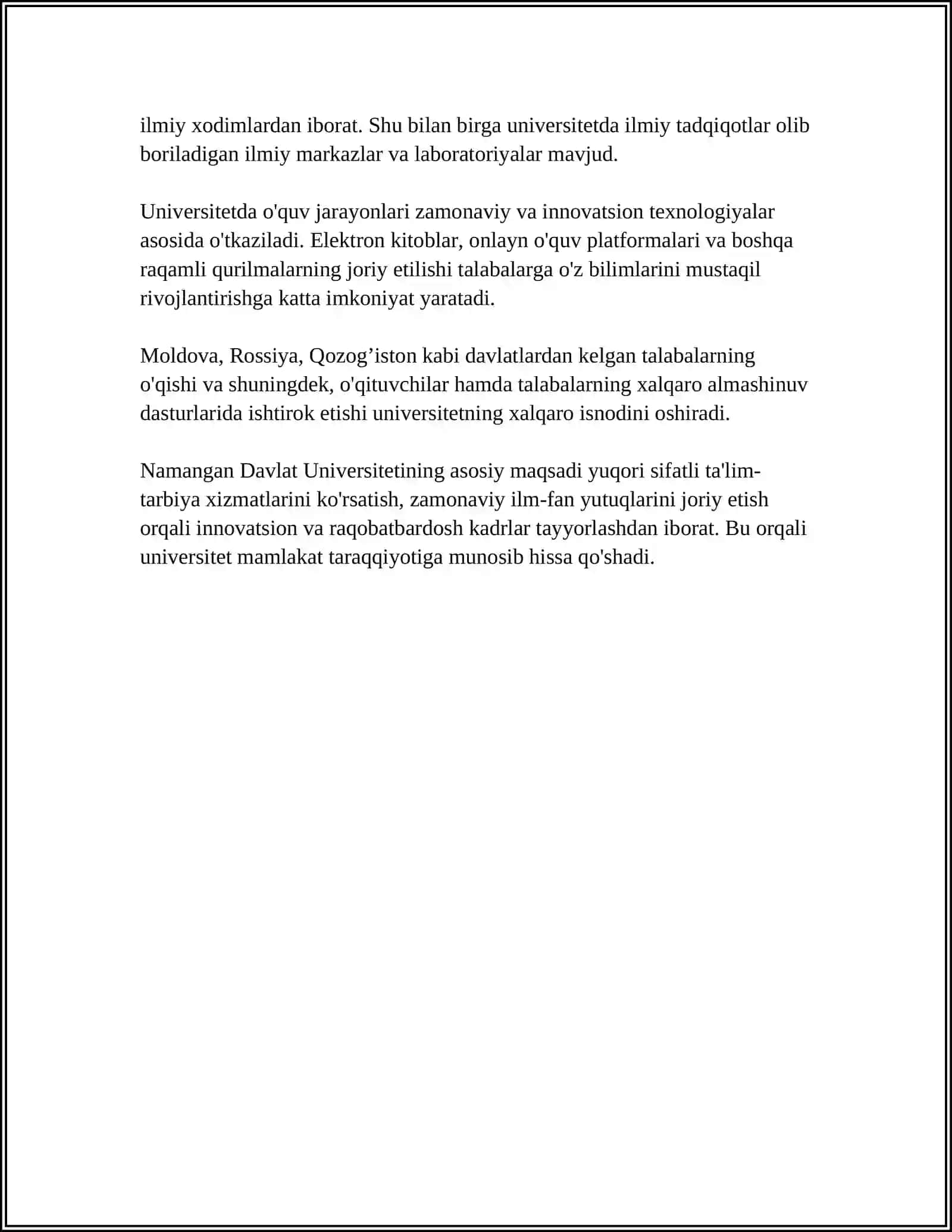 Namangan Davlat Universiteti Tarixi 4