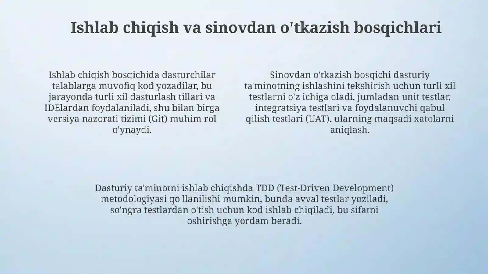Talablar tahlili va loyihalashtirish 4