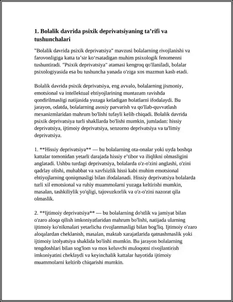 Bolalik Davrida Psixik Deprivatsiya 4