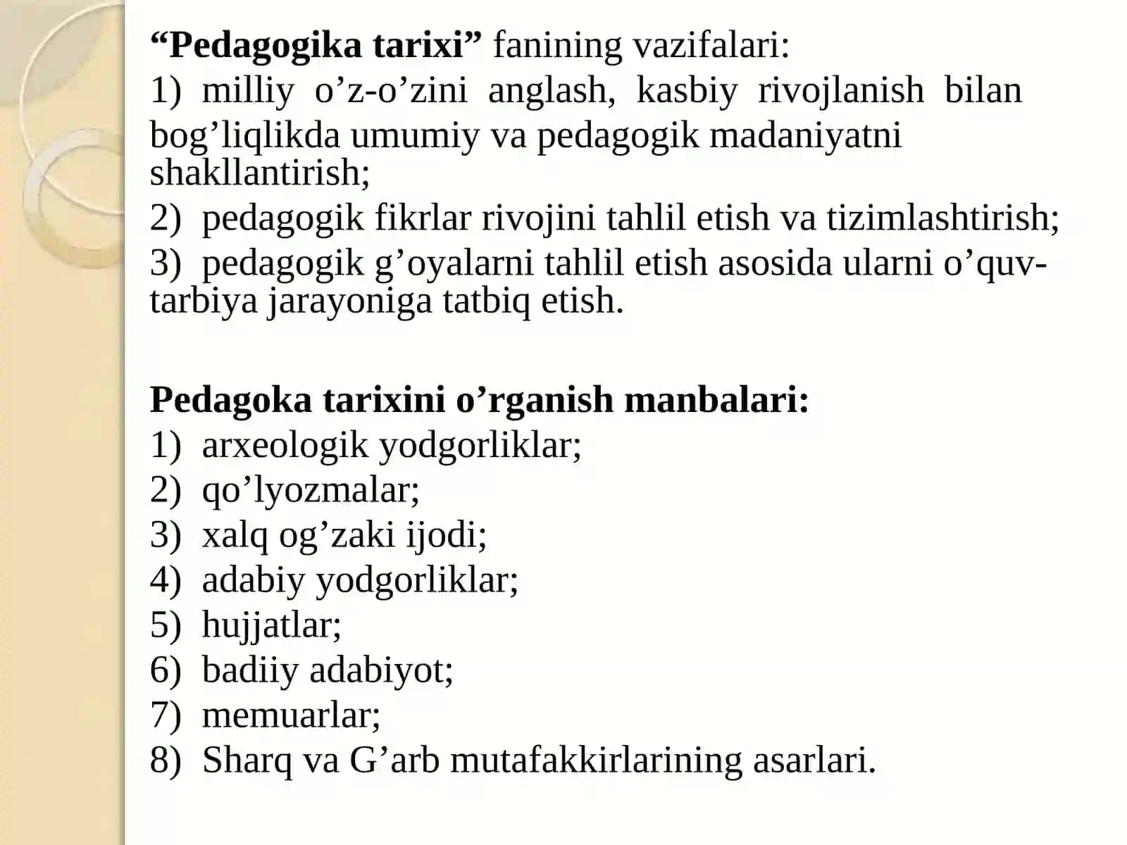 Pedagogika tarixi fan sifatida 4
