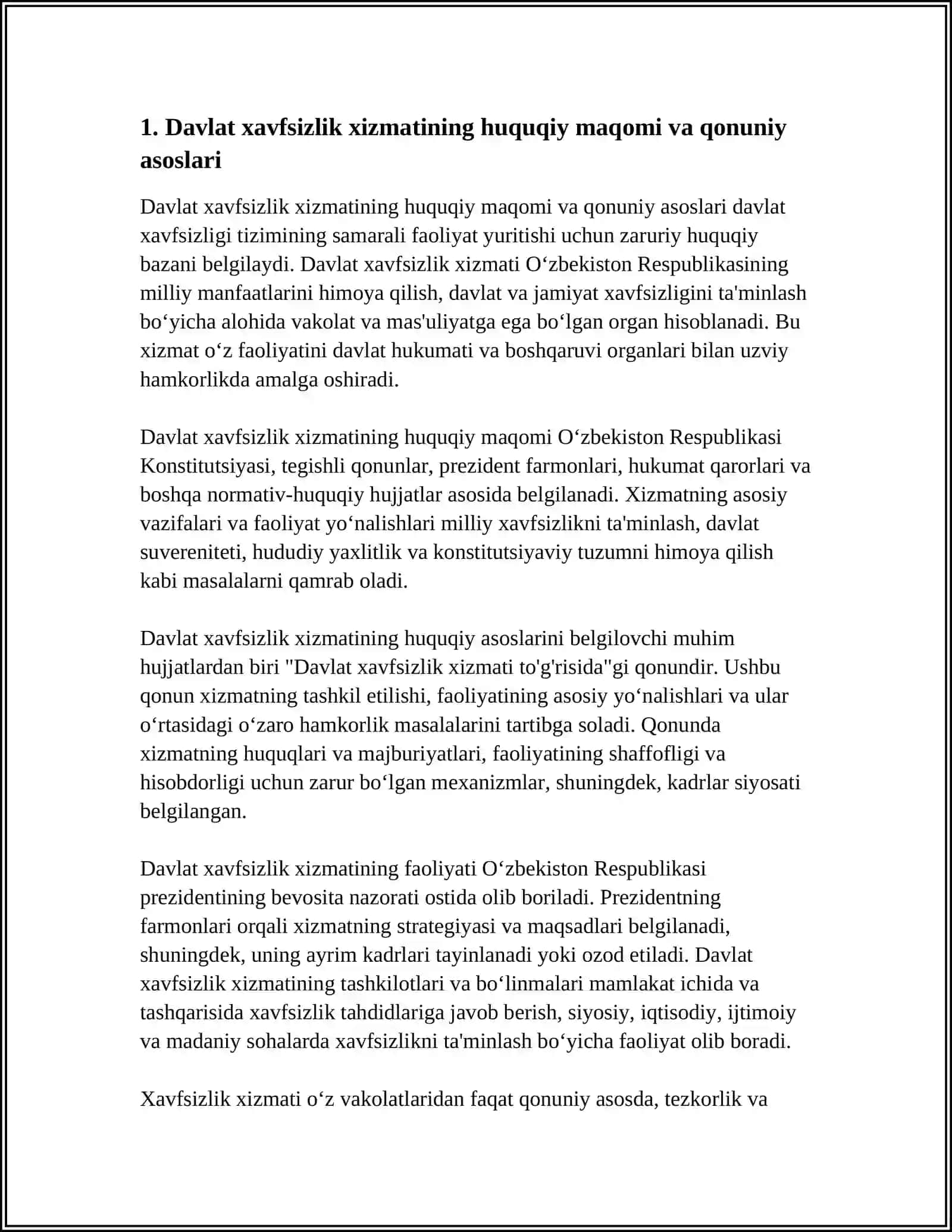 DAVLAT XAVFSIZLIK XIZMATINING HUQUQIY ASOSLARI 4