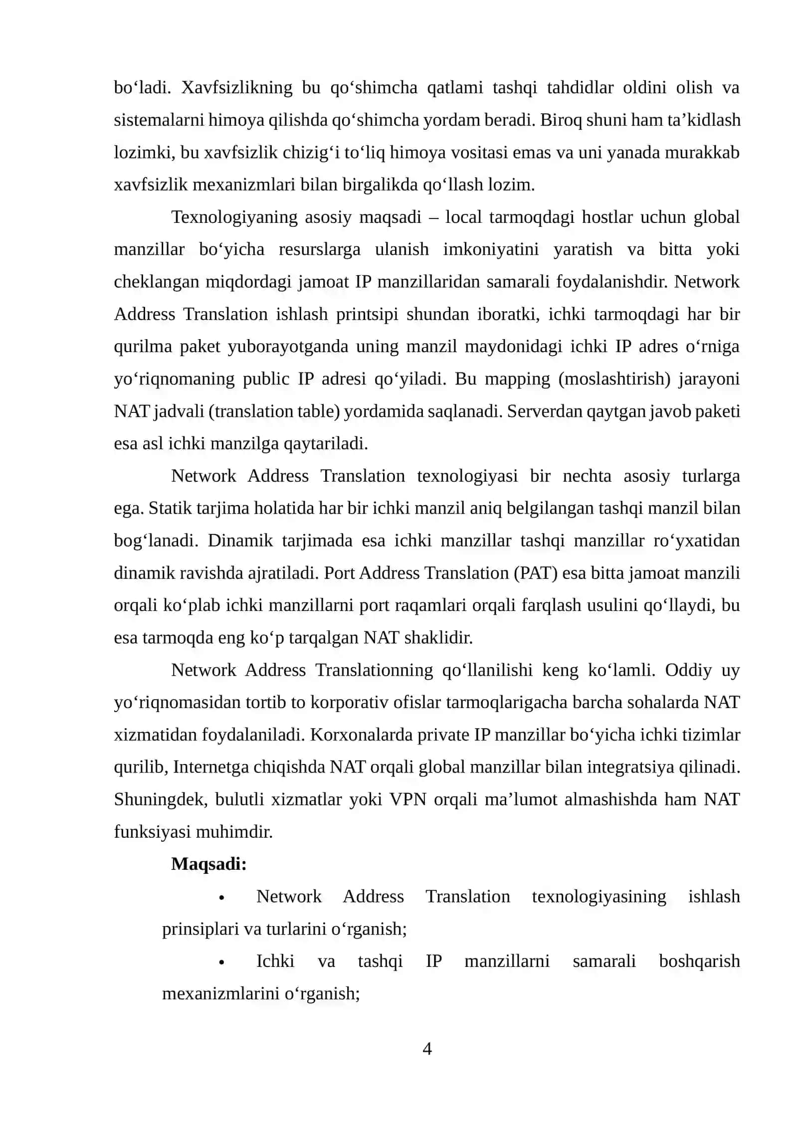 Network Address Translation 4
