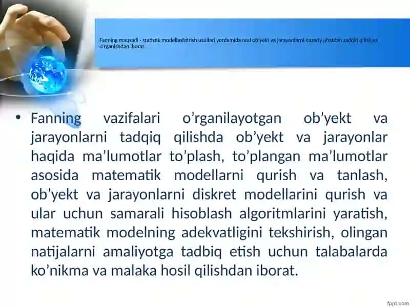 Biznes jarayonlarini modellashtirish va prognorzash 4