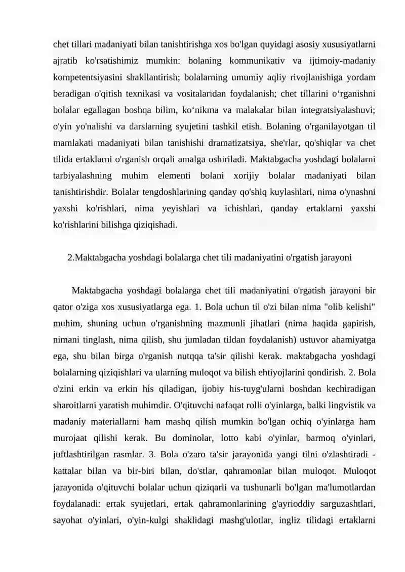 Bolalarni o'rganayotgan til mamlakati madaniyati 4