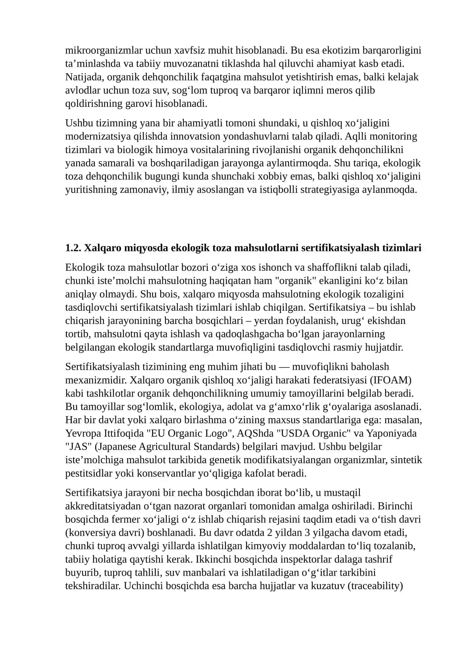 Ekologik toza mahsulot yetishtirishda xorij tajribalari va ularni yoritilishi 4