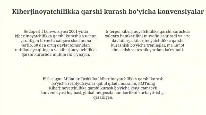 Kiberhuquq sohasiga oid xalqaro standartlar 4
