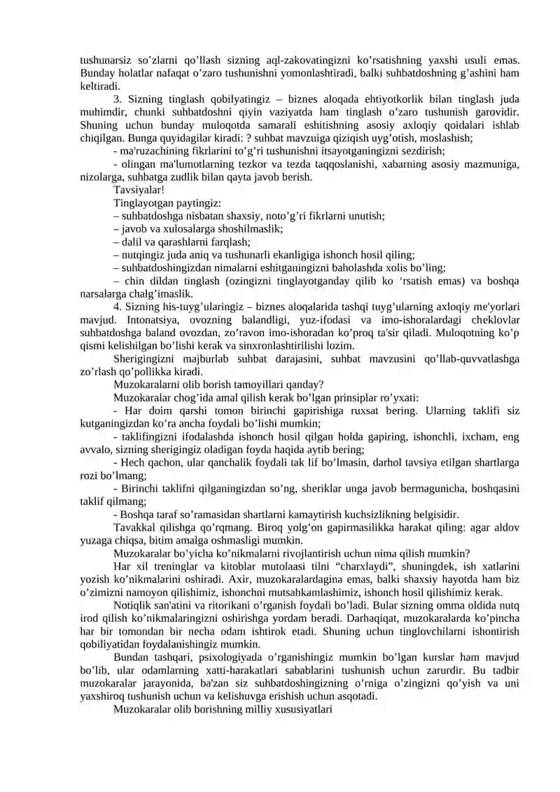 Yuridik maslahat va muzokaralarni muvaffaqiyatli olib borish mеtodikasi 4