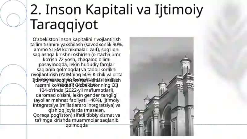 O'zbekiston ijtimoiy iqtisodiy rivojlanishi 4