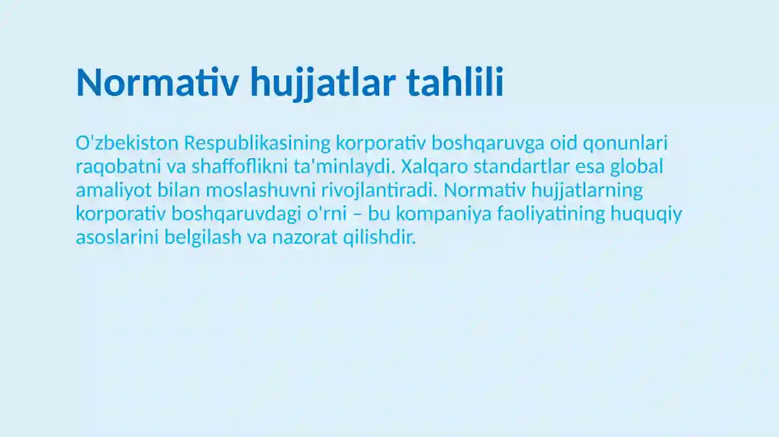 Korporativ boshqaruvning huquqiy asoslari 4