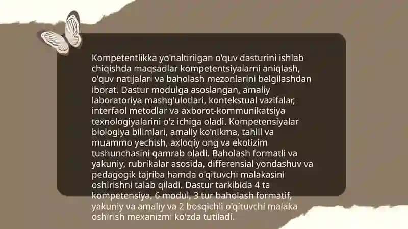Biologiyani o'qitishda o'quvchilarda kompetentlikni rivojlantirish 4