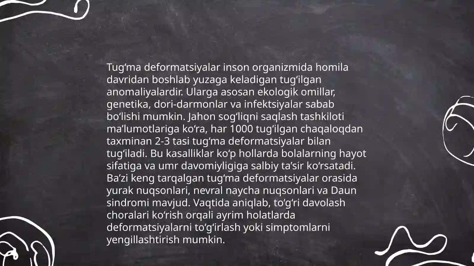 Skelet suyaklarining rentgenatomiyasi. Skeletining rivojlanish anomaliyalari 4