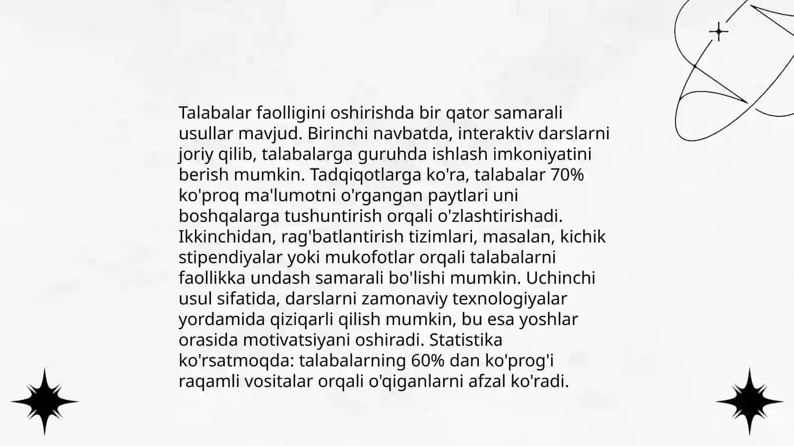 Mustaqil ishlarni tashkil etish,òtkazish va baholashning zamonaviy usullari 4