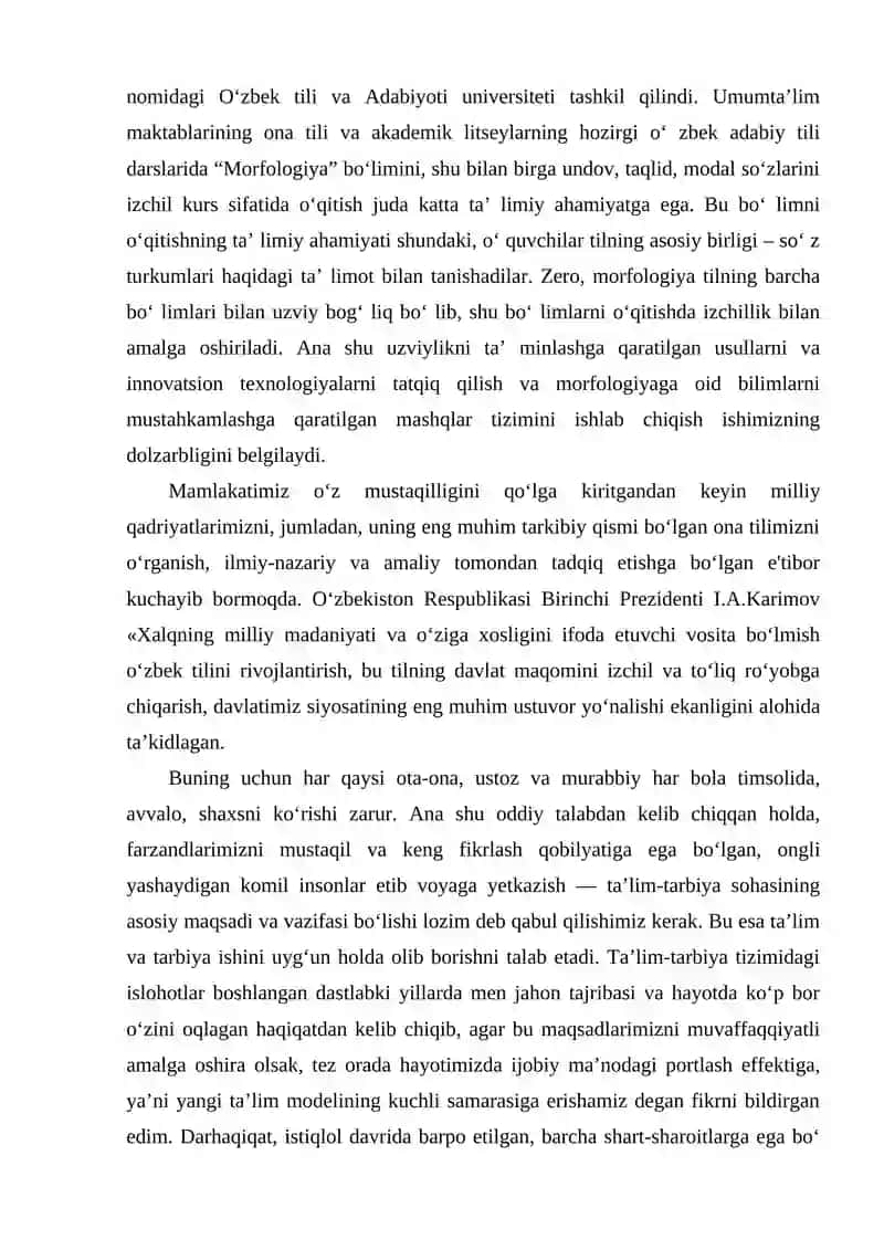 BOSHLANG‘ICH SINFDA SO‘Z BIRIKMALARI VA GAPLARNI O‘RGATISH METODIKASI 4