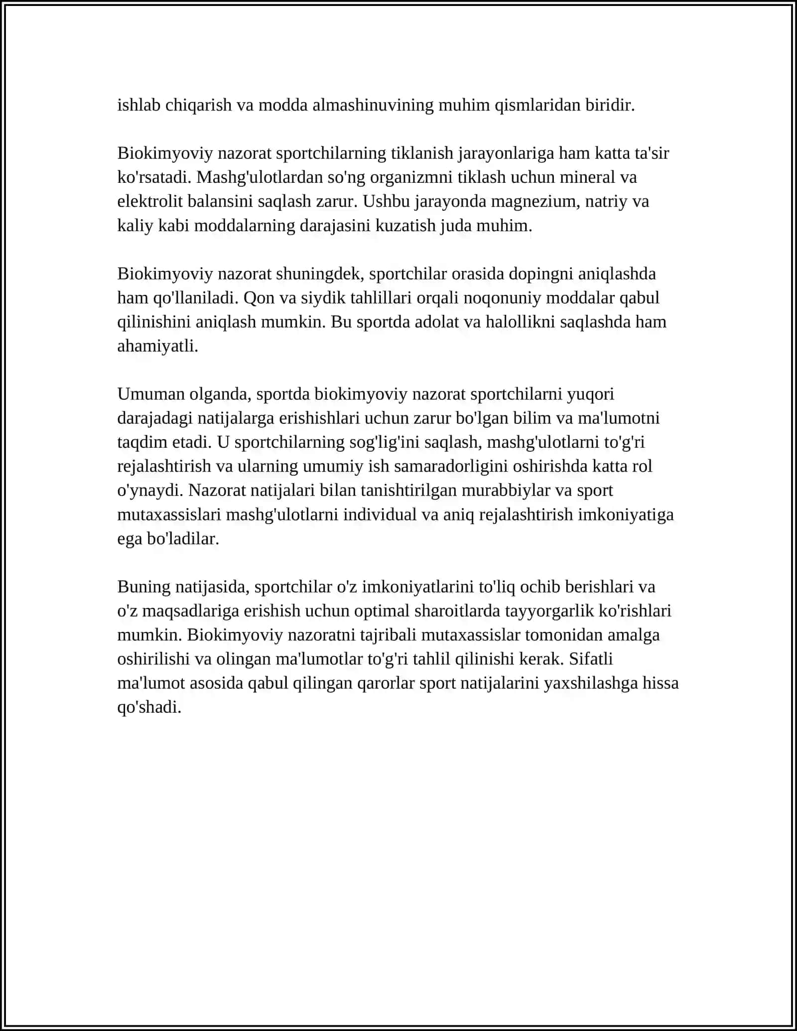 SPORTDA BIOKIMYOVIY NAZORAT 4