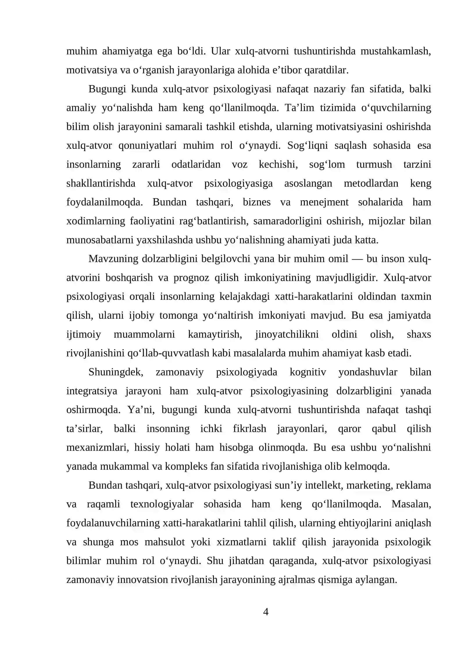 Xulq-atvor psixologiyasining predmeti va vazifalari 4