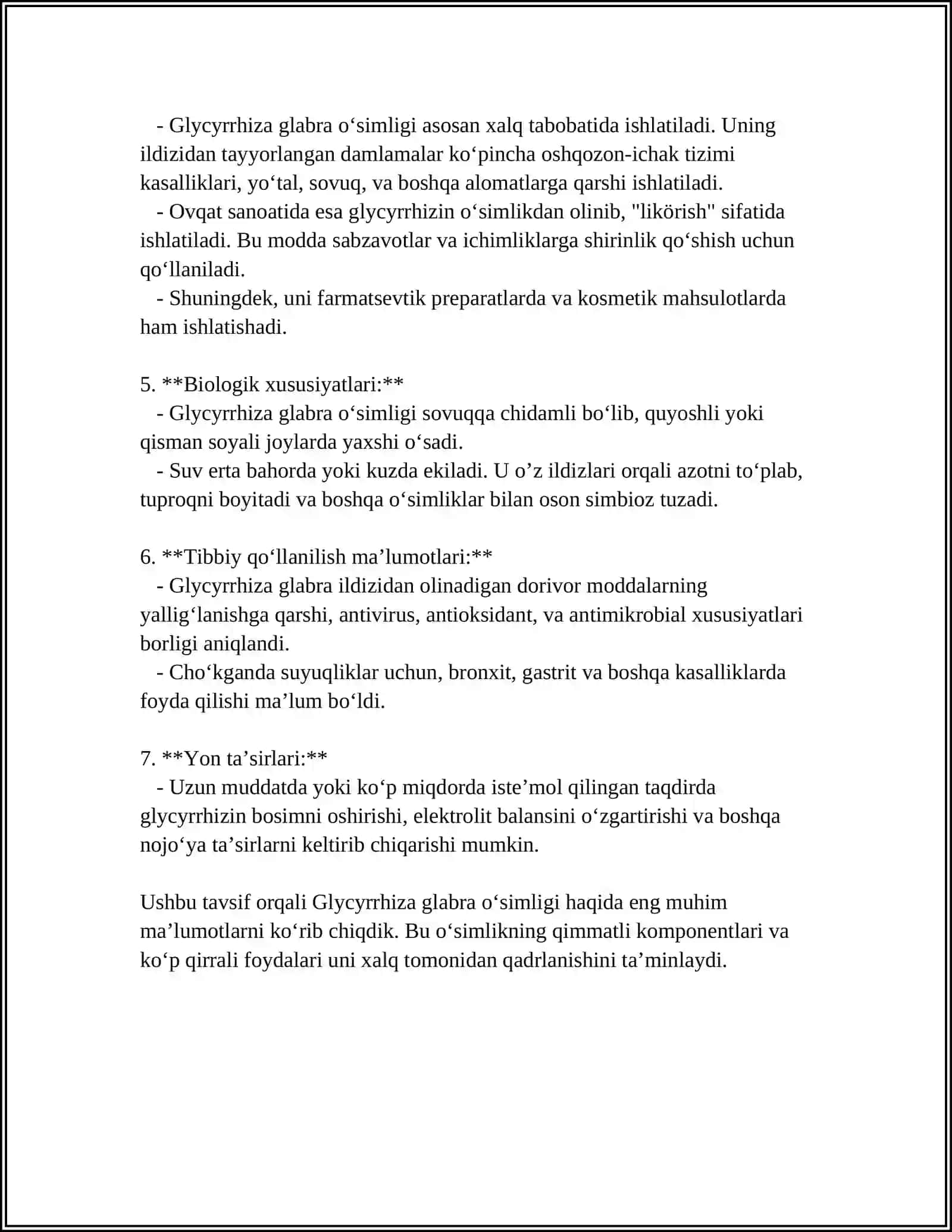 QORAQOLPOQ DAVLAT UNIVERSITETI BIOLOGIYA FAKULTETI REFERAT 4