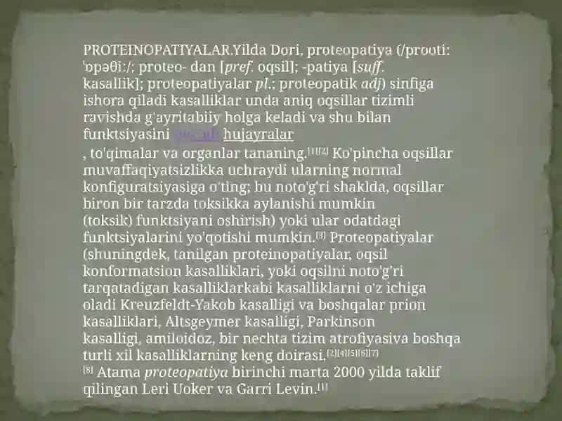 PROTEINOPATIYALAR 4