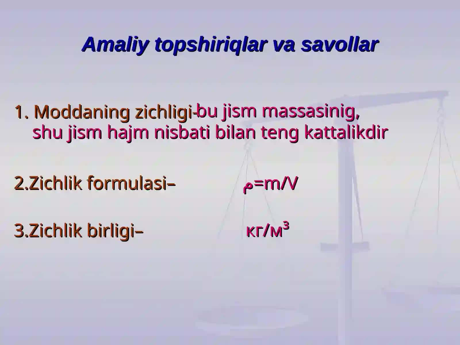Laboratoriya ishi: Qattiq jism zichligini aniqlash 4