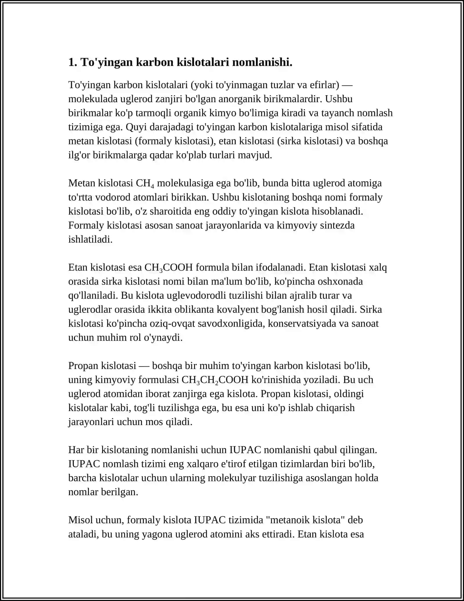 TO'YINGAN VA TO'YINMAGAN KARBON KISLOTALARI 4