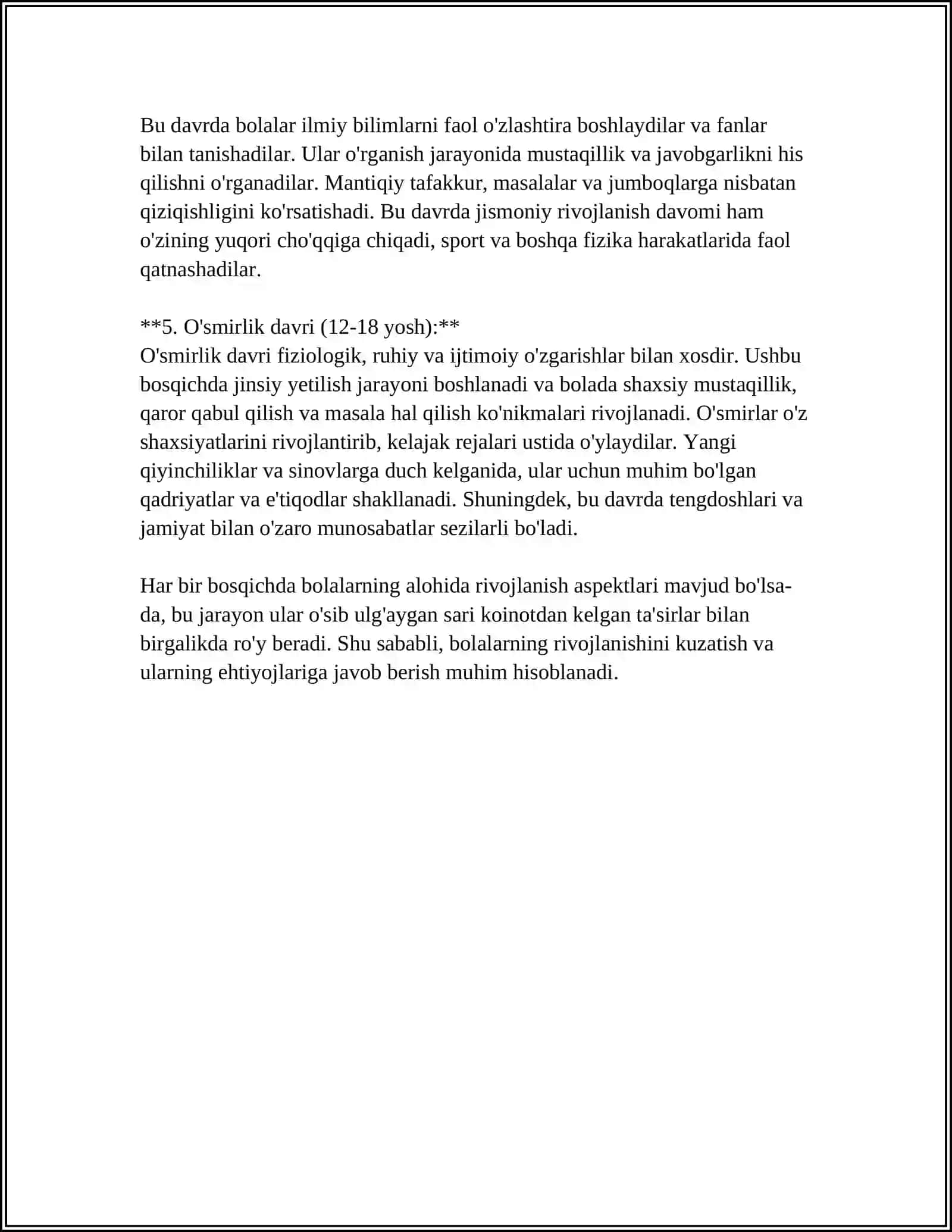 BOLALARNING YOSH XUSUSIYATLARI VA IMKONIYATLARIGA MOS DIDAKTIK MATERIALLARNI TAYYORLASHGA O`RGATISH 4
