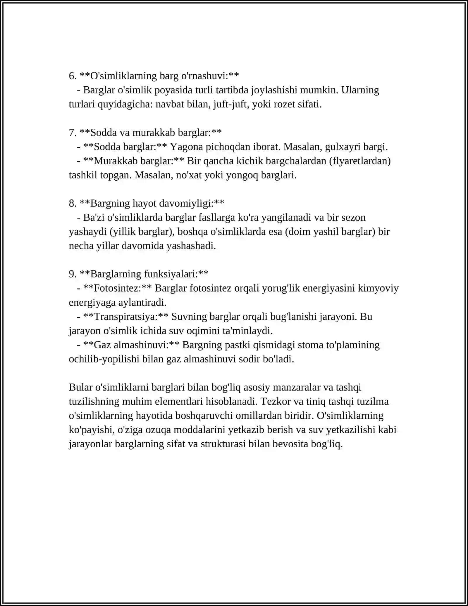 BARG MORFOLOGIYASI FIZIOLOGIYASI 4