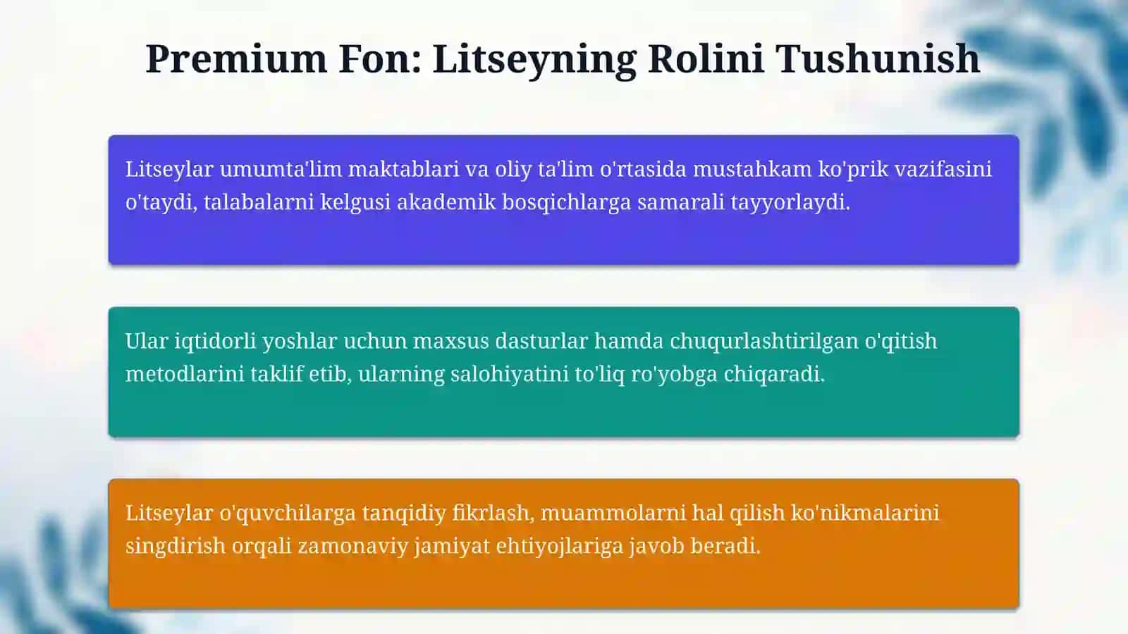 O'rta maxsus ta'lim (litseylar )va uning iqtidorli yoshlarni saralashdagi ahamiyati 4