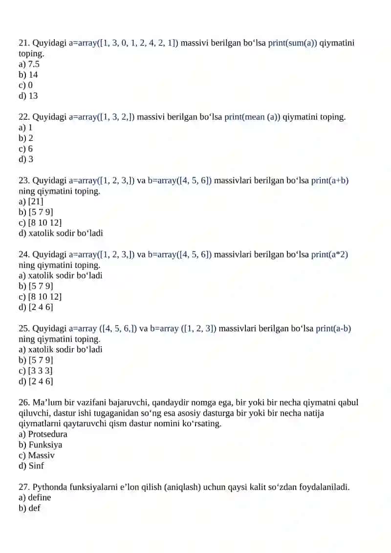 Dasturlash texnologiyalari (VI semestr) 4