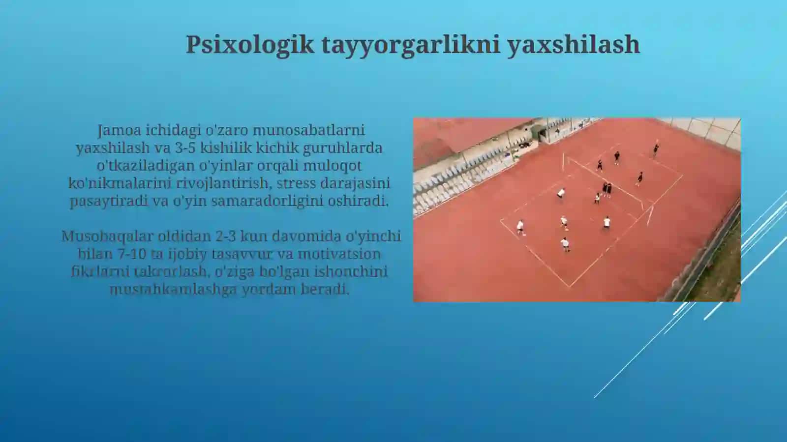 Ikki tomonlama texnik va taktik o'yin uquv amoliyoti 4