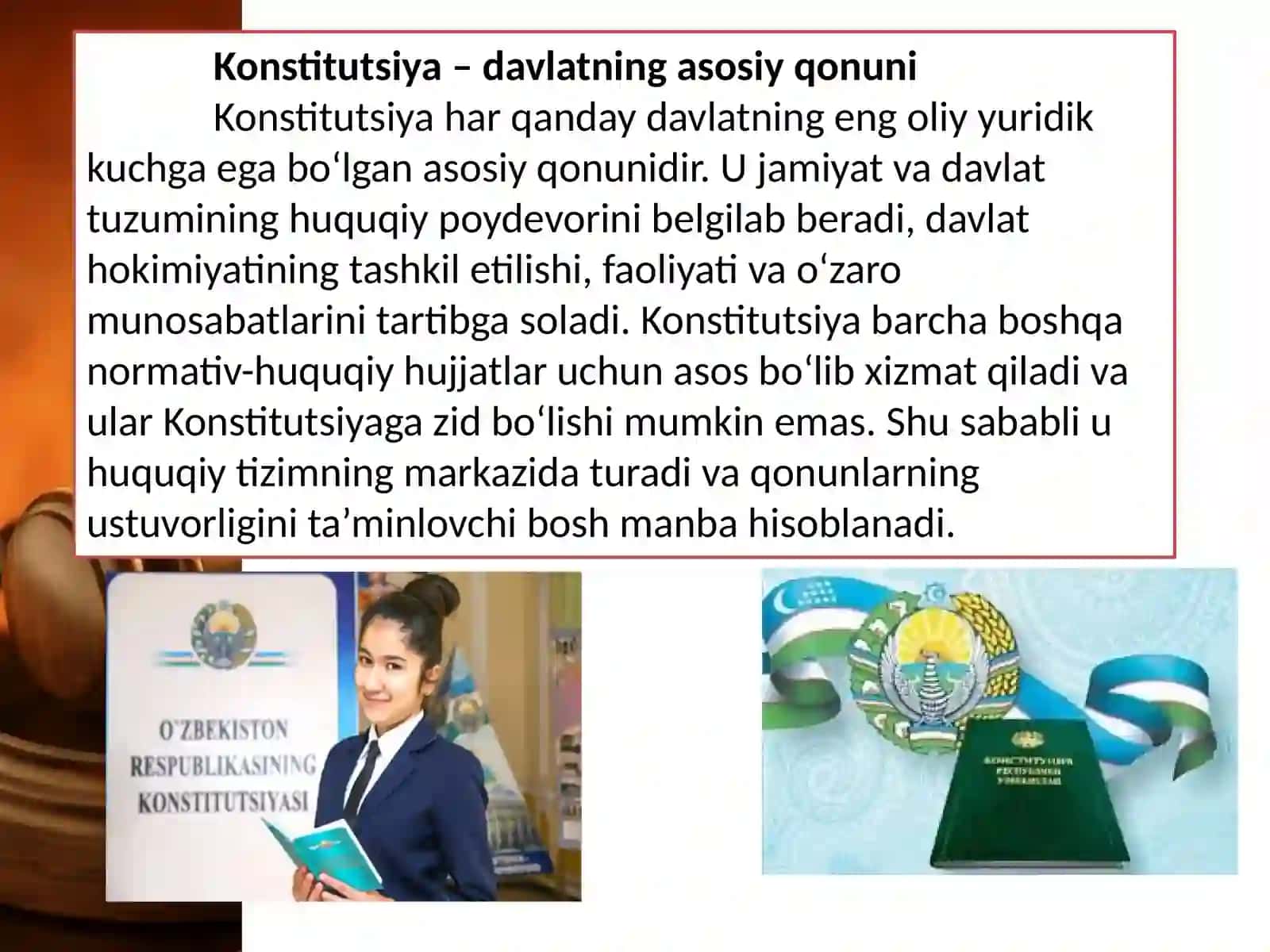 Konstitutsiya va qonuning ustunligi 4