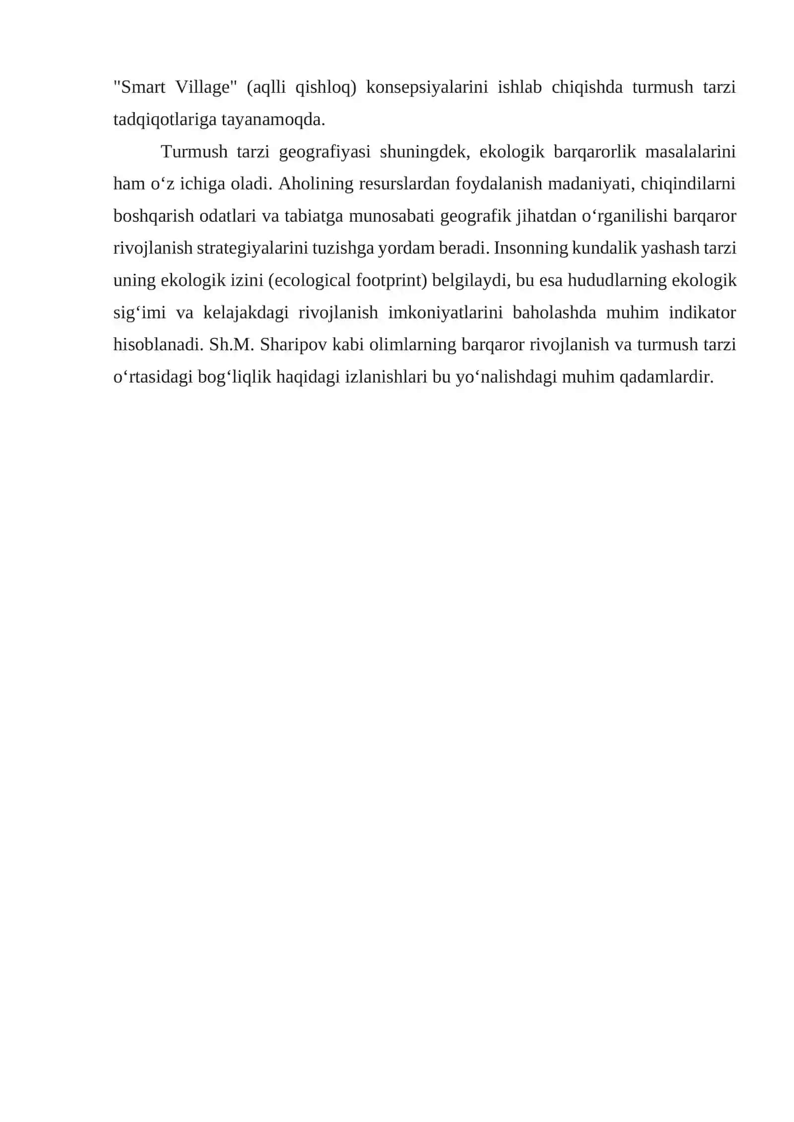 Turmush tarzi geografiyasi bilan bog‘liq tadqiqotlar 4